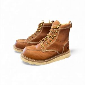 Herman SURVIVORS M 8 Leather Work Boots Oakridge Steel Toe Oil Resistant Sole